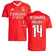 Benfica Vangelis Pavlidis #14 Hemmatröja 2024-25 Korta ärmar